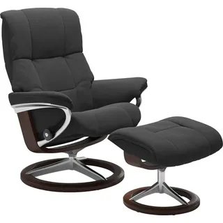 Stressless Relaxsessel Mayfair Mikrofaser 79 x 102 x 44 cm schwarz mit Signature Base