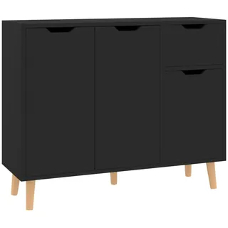 vidaXL Sideboard Schwarz 90x30x72 cm Holzwerkstoff