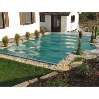 Pool-Abdeckplane KWAD "mit Aluminium-Querstreben verstärkt für Pools der Größe 6,0 x 3,0 m", grau, B:350cm L:650cm, Polyvinylchlorid (PVC), Planen, Pool-Abdeckplane, in verschiedenen Farben