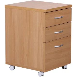 Wohnling Rollcontainer 40 x 45 x 60 cm braun