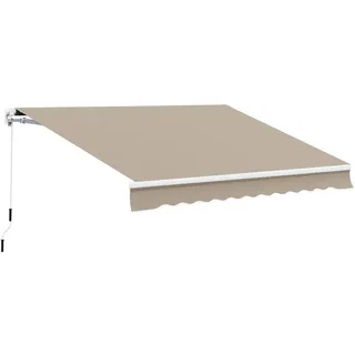 Outsunny Markise 395 x 18 x 17 cm beige