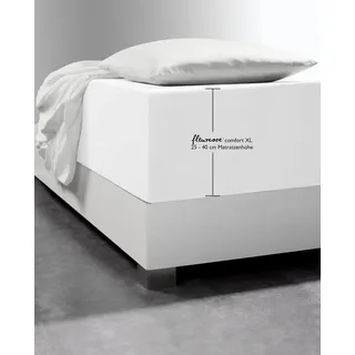 FLEURESSE Spannbettlaken Mako-Jersey 140 x 200 - 160 x 220 cm weiß