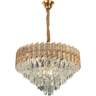 TOOLIGHT Hängelampe Mit Kristallen G054-Cp 50Cm Gold - Gold