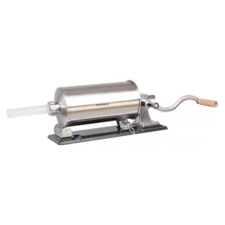 Wurstfüllmaschine 5kg Edelstahl Horizontal Wurstspritze 4 Trichter KLAUSBERG KB-7929 - Silber