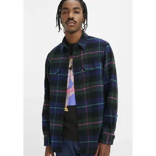 Levi's Flanellhemd »JACKSON WORKER«, mit durchgehender Knopfleiste, Levi's® levinson plaid ocean, M