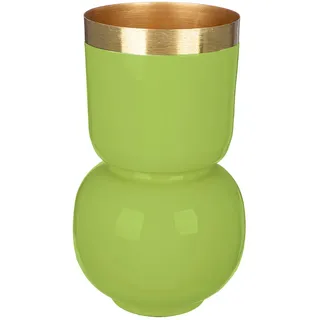 GILDE Tischvase »Vase Roro mit Goldrand«, grün