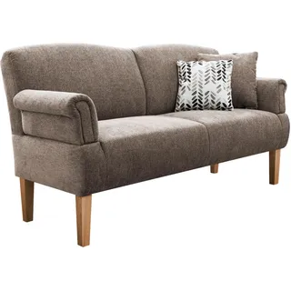 Sit & More Küchensofa , Braun , Textil , Buche , massiv , 181x98x81 cm , Made in Eu , Typenauswahl, Fußauswahl, Stoffauswahl, Rücken echt , Wohnzimmer, Sofas & Couches, Sofas, 2-Sitzer Sofas