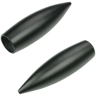 LIEDECO Gardinenstangen-Endstück Bullet 2-läufig Ø 16 mm Schwarz