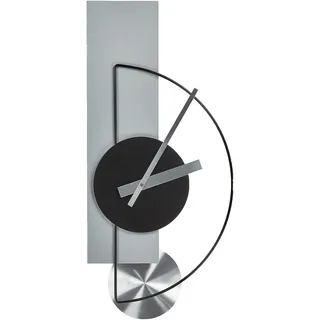 Beliani Cevins 31 cm Pendeluhr Grau/Schwarz/Silber