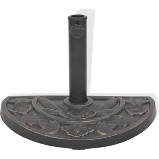 vidaXL Sonnenschirmständer Harz Halbrund Bronze 9 kg - Braun