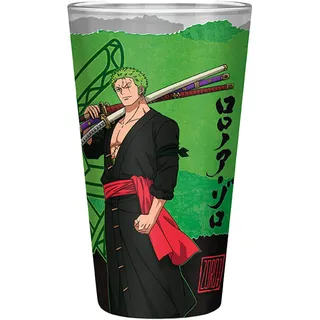 ONE PIECE - Large Glass - 400ml - Zoro - box