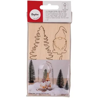 Rayher Bastelholz natur Set Steckteile Wichtel Ø 6,0 cm