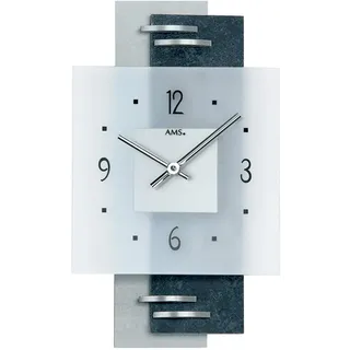 AMS Quarz-Wanduhr 22,0 cm 9245 silber