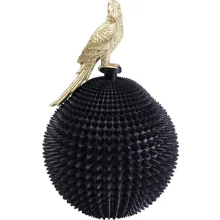 Kare Deko Dose Parrot schwarz/gold 40 x 26 x 26 cm