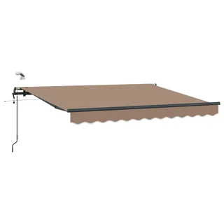 vidaXL Ausziehbare Markise Taupe 400 x 350 cm Polyester - Taupe