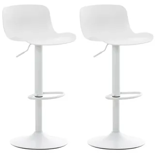 CLP Barhocker 2er Set 44 x 81 x 45 cm Weiß