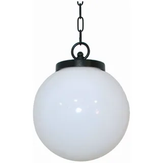 MELANTHA Pendelleuchte Außenlampe IP43 E27 Weiß Schwarz Kugel Schirm