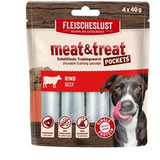 Fleischeslust meat & treat Pockets Rind (4 x 40g)