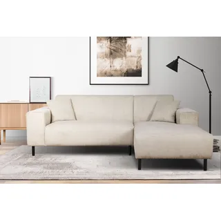 Home Affaire »ARROS L-Form mit Wellenunterfederung, Maße B/T/H: 235/163/81 cm« incl. Zierkissen, mit Recamiere rechts/links bestellbar, auch in Cord,