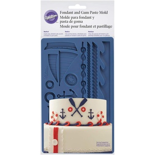 Wilton 409-7726 Fondantmatte, Silikon, blau, 19 x 12 x 1 cm