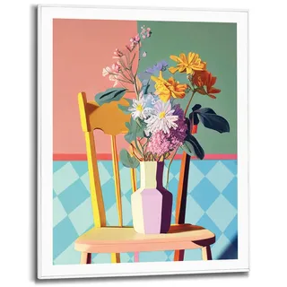 Poster REINDERS "Floral Chair", bunt (farbe bild(er): bunt), B:40cm H:50cm T:1,6cm, MDF, Bilder, Poster