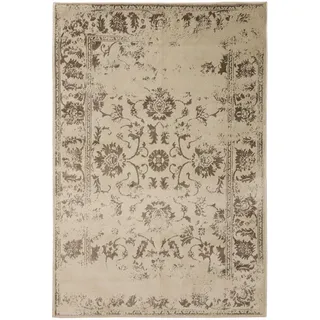benuta Vintage-Teppich Suki 200/300 cm , Creme, Braun , Kunststoff , Vintage , Rechteckig , 200x300 cm , Oeko-Tex® Standard 100 , für Fußbodenheizung geeignet, in verschiedenen Größen erhältlich, pflegeleicht , Teppiche und Böden, Teppiche, Vintageteppiche