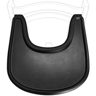 Hochstuhl Essplatte kompatibel mit Stokke Tripp Trapp Stühle, matt schwarz - Hochstuhl Tisch nicht geeignet für Saugtaschen, frei von Bisphenol A. (Mattschwarz)