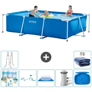 Rechteckiger Frame Pool - 300x200x75 cm - 8-teilig S20060 - Blau