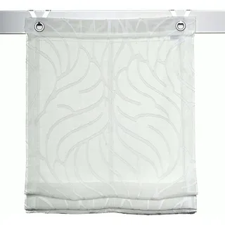 Kutti Raffrollo »Skyline« mit Hakenaufhängung ohne Bohren freihängend halbtransparent, Polyester, weiß