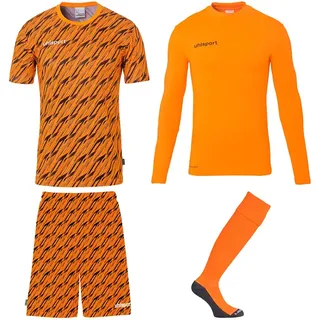 Uhlsport Progressive Bundle Langarm-set - Fluor Orange / Black - 2XL