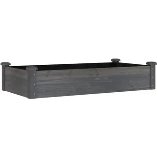 vidaXL Hochbeet mit Einsatz Grau 120x60x25 cm Massivholz Tanne - Grau