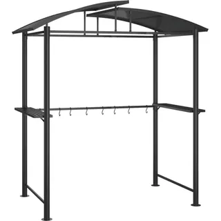 vidaXL Grillpavillon 2,1 x 1,14 m Grau/Schwarz