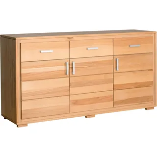 Sideboard Anrichte Genf 3-türig Kernbuche Massivholz geölt - Braun