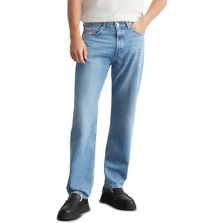 Marc O'Polo DENIM Straight-Jeans Authentischer Salt'n'Pepper-Vintage-Look, blau