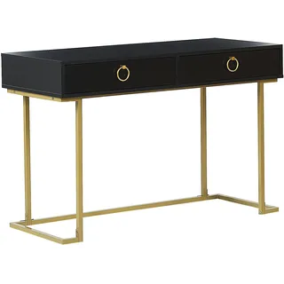 Beliani Westport Konsolentisch 115x77x50 cm Schwarz/Gold