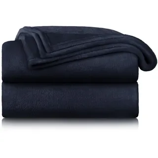 Blumtal Fleecedecke 150 x 200 cm Dunkelblau