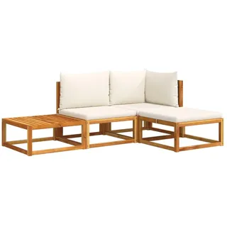 vidaXL Modell 11 Loungeset 4-tlg. Holz Akazie/Rattan braun