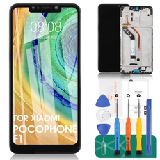 Für Xiaomi Pocophone F1 Display Für Pocophone F1 LCD Für Pocophone F1 Bildschirm Ersatz Digitizer Montage 21061119AG Reparatur Kits ( Schwarz)