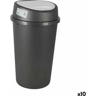 Abfalleimer Tontarelli Push Grau Weiß 25 L (10 Stück) - Weiß