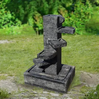Stonox Gartenbrunnen Jabalx 3 Etagen Wasserspiel Steinguss 110x50x48 cm