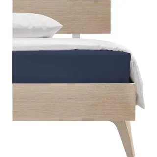 Colours L offene Mako Satin Laken Nachtblau 220 x 260 cm - Blau