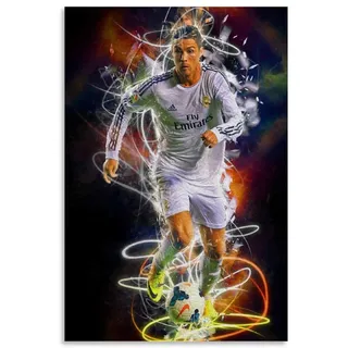 DONGH Cristiano Ronaldo Poster, dekoratives Gemälde, Leinwand, Wandkunst, Wohnzimmer, Poster, Schlafzimmer, Gemälde, 60 x 90 cm