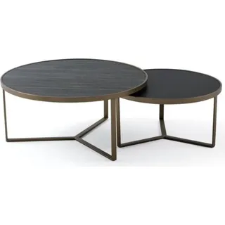 Metalltische Designertische Couchtische Wohnzimmertische Kaffeetische - Schwarz