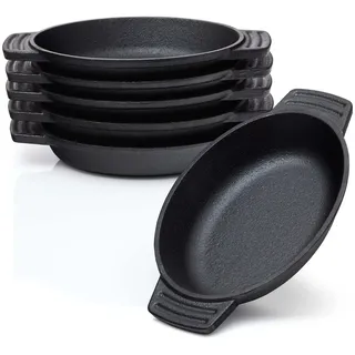 bbq nerd Servierpfännchen oval 22,5 x 13 cm Gusseisen schwarz
