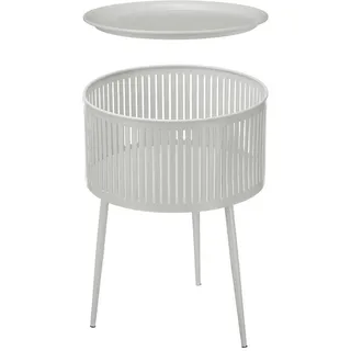 Giftdecor Couchtisch mit Stauraum Ø 40 cm , Grau , Metall , 40x57x40 cm , Wohnzimmer, Wohnzimmertische, Couchtische