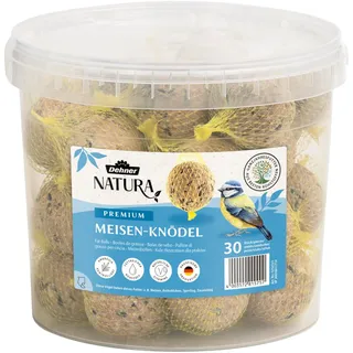 Dehner Natura Premium Meisenknödel mit Netz, ganzjähriges Wildvogelfutter proteinreich / energiereich, hochwertiges Vogelfutter für Wildvögel, 30 Stück je 90 g (2.7 kg)