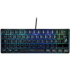 SureFire KingPin X1 60% Gaming Tastatur Nordic, Gaming Multimedia Keyboard klein & mobil, RGB-Tastatur mit Beleuchtung, 25 Anti-Ghosting-Tasten, skandinavisches Layout QWERTY