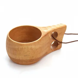 JINYOMFLY Holztasse Holztassen 200ml, Kuksa Holztasse Kaffeetasse aus Holz, Natürlicher Holzbecher Kuksa Tassen Holz Tragbar für Wandern, Camping oder als Geschenk