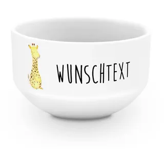 Mr. & Mrs. Panda Müslischale Giraffe Zufrieden - Personalisierte Geschenke, Glück, Afrika, Müslischüssel, Schale Personalisieren, Schüsseln, Schüssel, Abenteuer, Suppenschüssel