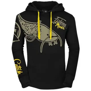 Hotspot Design Fishing Mania Hoodie Schwarz-Gelb L